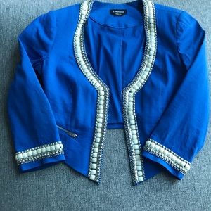 Bebe embellished cropped jacket